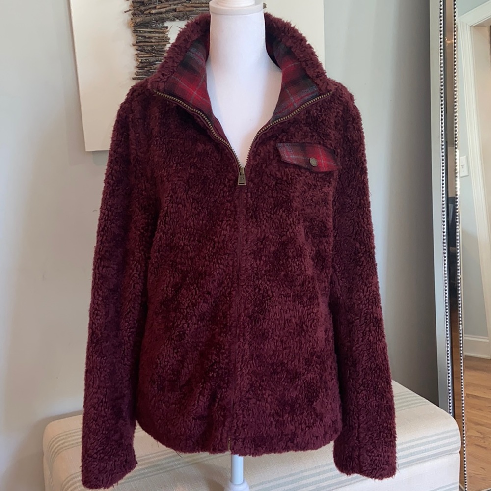 Pendleton Deep Red Fuzzy Jacket